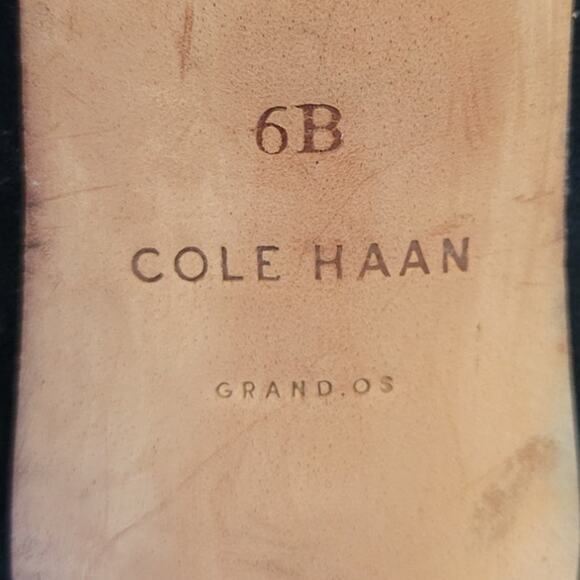 Cole Haan Black Suede Ankle Boots Spike Heel Slip On Party Night Out Witchy - 6 - Picture 5 of 10